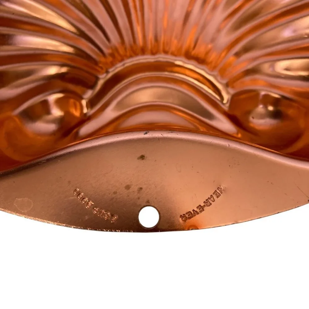 VTG Wear Ever Copper Shell Jello Mold 6 Cup 2980 Farmhouse Coastal Wall Decor